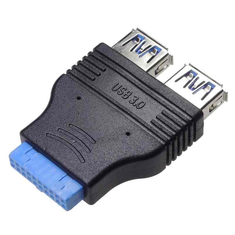 KAUMO マザーボードのUSB3.0ピンヘッダ → USB3.0メス端子2個に変換するアダプタ