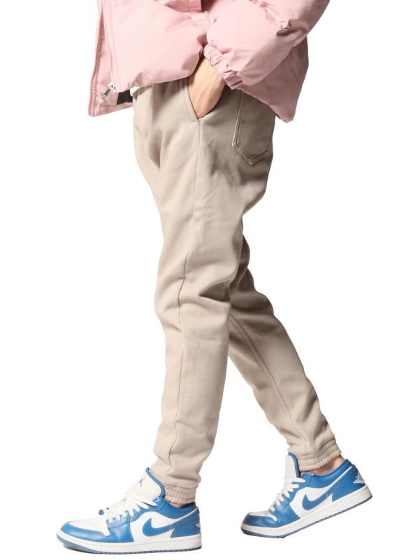 [アーケード] ジョガーパンツ メンズ あったか 裏フリース ストレッチ テーパード チノパン メンズ スキニー デニム ジーンズ 暖パンツ