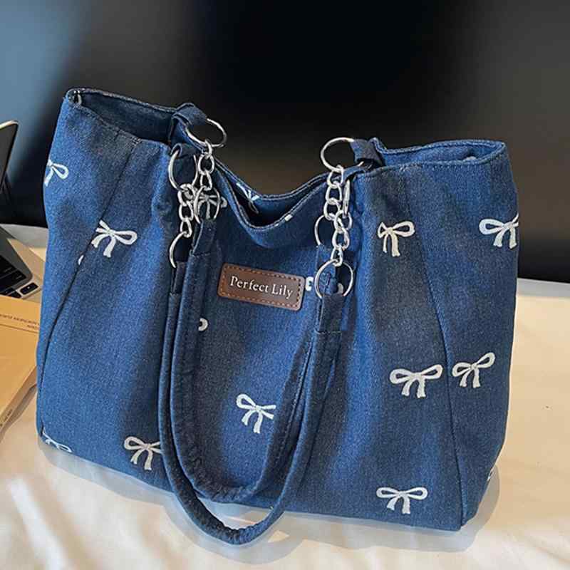 Other - ショルダーバッグ レディース デニム 肩掛け トートバッグ 帆布 キャンバス 大容量 水洗 デニムバッグ 鞄 カバン 手提げ エコバッグ ショッピングバッグ 日常 通勤 通学 旅行 軽い 軽量 都市 簡約 ファスナー付き ポケット 内ポケット 深青 浅青