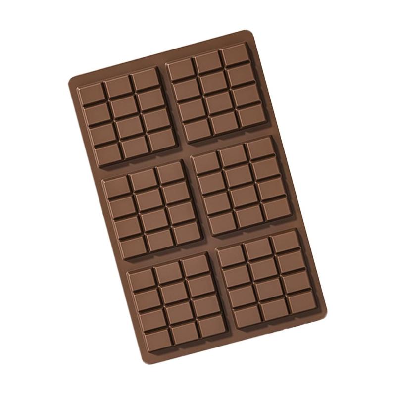 チョコレート型 ディープチョコレートバー型 シリコンモール チョコレート型 チョコレートモールド 耐熱 やわらかい 使いやすい キャンディー チョコレートスナック用（コーヒー色）