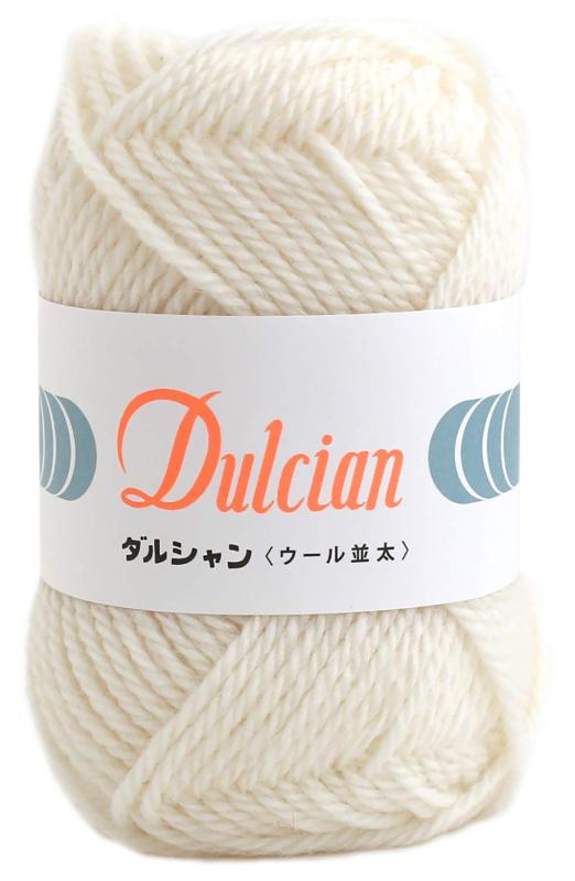 樂天商城 - DARUMA ダルシャン ウール 並太 毛糸 並太 Col.101 ホワイト 系 40g 約75m 5玉セット 5800