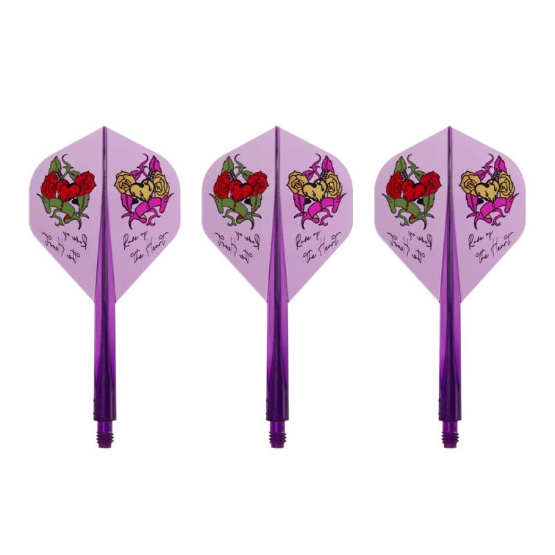 トリニダード(TRiNiDAD) CONDOR AXE Rose of the Heart 岩田夏海 選手モデル コンドルアックス ローズ オブ ザ ハート ダーツ フライト Standard M クリアパープル
