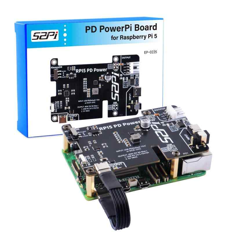 GeeekPi PD電源拡張ボード Raspberry Pi 5（8GB/4GB）対応、常時ONスイッチ・自動起動・手動電源制御機能付き
