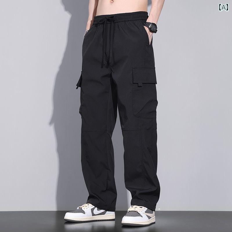 カーゴパンツ メンズ ワークパンツ ロングパンツ ストレート ゆるめ 丈夫 作業着 普段使い 通勤用 カジュアル 無地 オールシーズン remake-buddy-10830774 リメイクバディー サンプル画像2