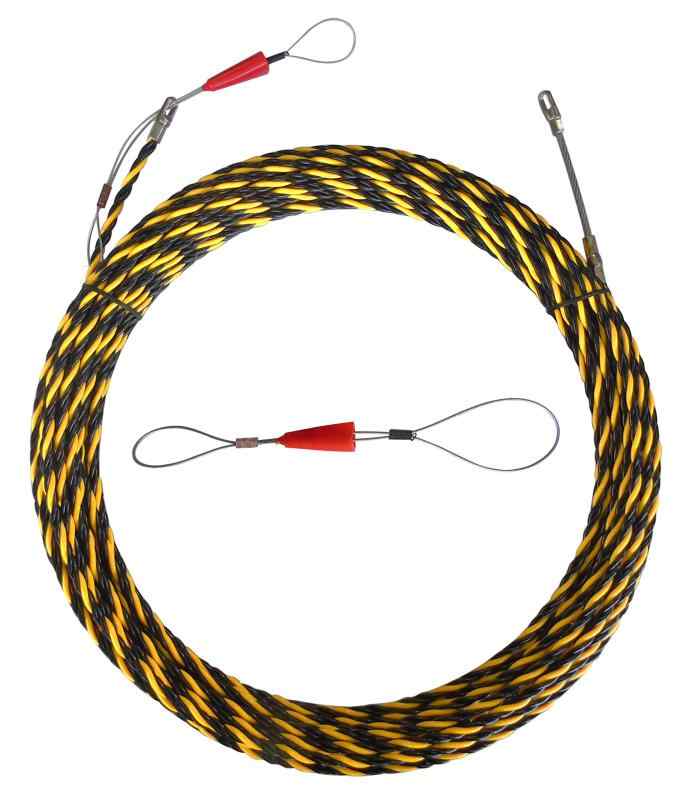 Aewio 長さ15m ロッド径 5.5mm 通線ワイヤー 配線 入線専用ワイヤー 通線工具製品の規格 - 材質：PET樹脂 ステンレス。 長さ：15m。 ロッド線径:約5.5mm。防水性、太径で強靭、押しに強い。三本線ツイストタイプ - 三本線ツイストタイプ 防水性、耐久性、剛直性に優れています。屋内通線 入線作業のあらゆる湾曲 コーナーに威力を発揮します。低摩擦 - ワイヤーを被覆している樹脂自体が滑りが良いの。ツイスト形状のため点接触で摩擦によるロスを減少します。先端まで力が加わり、長尺曲がりもよく通ります。通線し易い - ケーブルも柔らか過ぎずコシがあり絡むことなく出口に到達。通線工具、太径で強靭、押しに強い 物凄く通線し易い通線専用 - 自宅内壁面内配管 配線用。屋根裏などに配線、通線、入線専用ツイスト形状のワイヤー。簡単に通線できました。