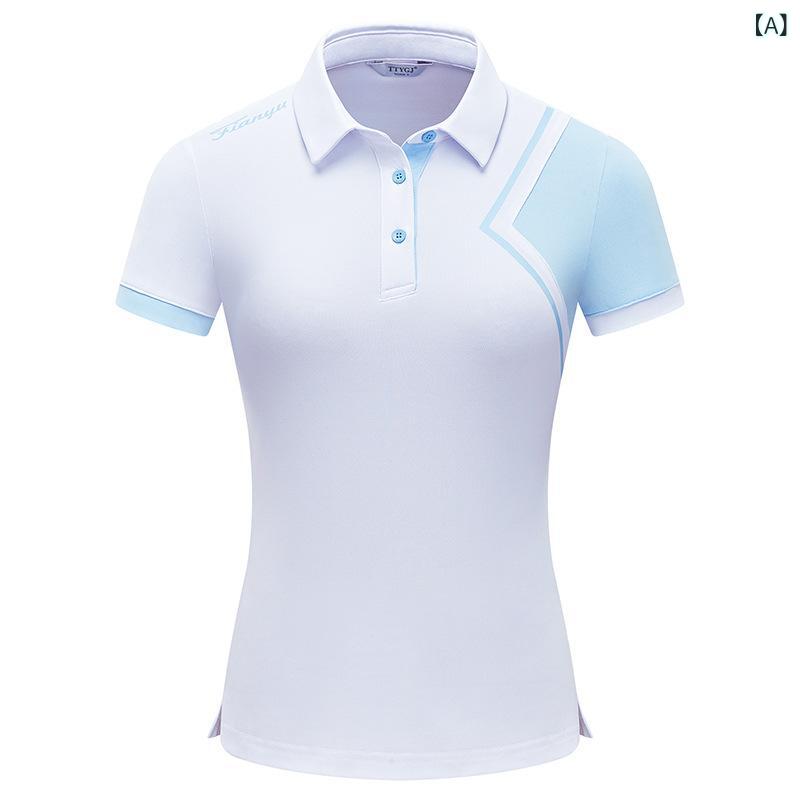 TRUSSARDI - ゴルフ キッズ 男の子 短袖 Tシャツ 夏 速乾 上衣 スポーツ トップス ジュニア ウェア 純色 化繊混紡 氨纶 ポリエステル 白色 ブルー 橘粉 運動 潮流 射撃 球類