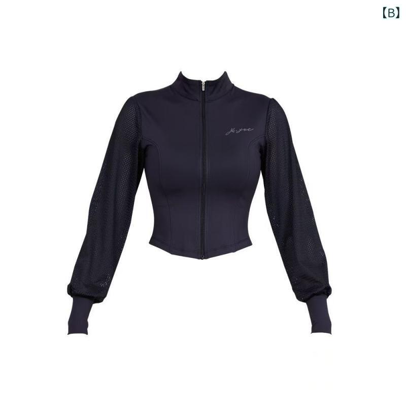 レディース 長袖 テニス服 ゴルフ トップス 羽毛球 シャツ 防晒 透け感 立襟 ポリ...