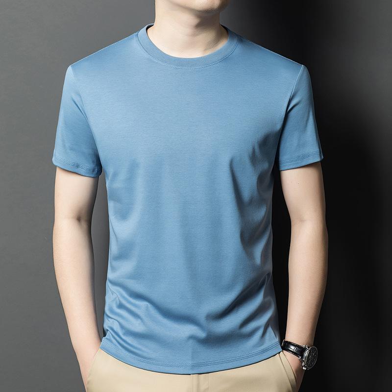 乐天商城 - メンズ Tシャツ 短袖 丸首 純綿 防水 防汚 抗菌 吸湿速乾 透気 合体型 軽熟 休闲 夏季 白色 灰色 黒 蘭色 咖啡色 軍緑 墨緑 青年 成人 男士 ファッション 都市 通勤 普段使い アウトドア トップス ポロシャツ ユニセックス コットン 10