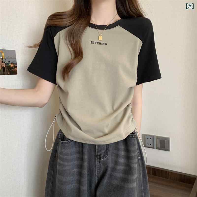 Tシャツ レディース 短袖 夏 緑 白 �