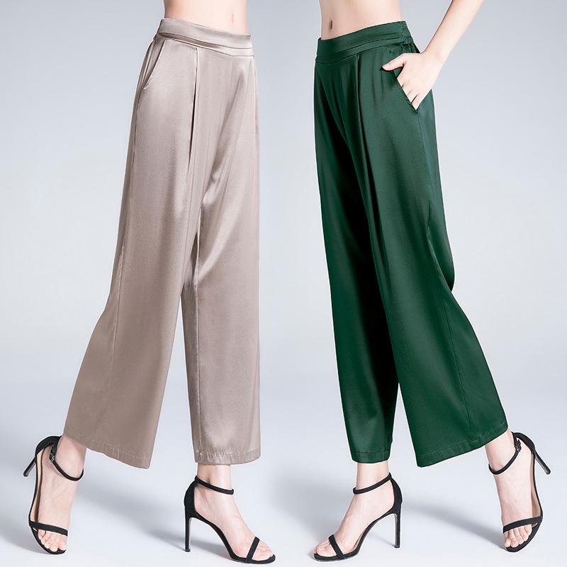 パンツ レディース ワイドパンツ シルク 桑蚕丝 春夏 薄手 垂れ感 ストレート 無地 高級感 おしゃれ きれいめ カジュアル 普段使い・素材: シルク95%以上、スパンデックス30%以下・スタイル: 通勤・パンツタイプ: ワイドパンツ・フィット感: ルーズ・丈: ロングパンツ・ウエスト: ハイウエスト・厚さ: 薄手・流行要素: ヴィンテージ加工・カラー展開: カーキ、ブラック、ダークグリーン・サイズ展開: M,L,XL,XXL,XXXL・性別: レディース・カテゴリ: カジュアルパンツ・スタイルタイプ: 通勤・伸縮性: 微弾性・工程: 高温定型・対象年齢: 中年