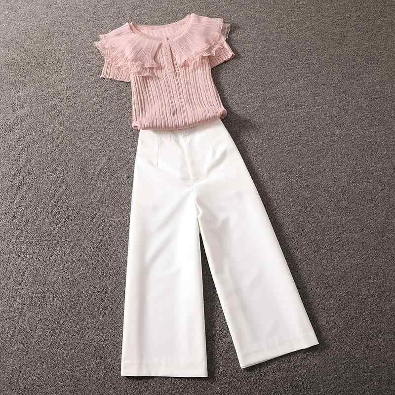 セットアップ レディース ニット 闊脚パンツ 2点セット 可愛い 上品 きれいめ カジュアル おしゃれ トップス ワイドパンツ 伸縮性 普段使い お出かけ 上下セット・カテゴリ: カジュアルセットアップ・スタイル: 都市風・パンツ丈: 長ズボン・流行要素: フリル・主な素材: ポリエステル・素材混率: 95%以上・カラー展開: ブラック、ホワイト・サイズ展開: S、M、L、XL・性別: レディース・袖の形状: フリルの袖・袖丈: 長袖