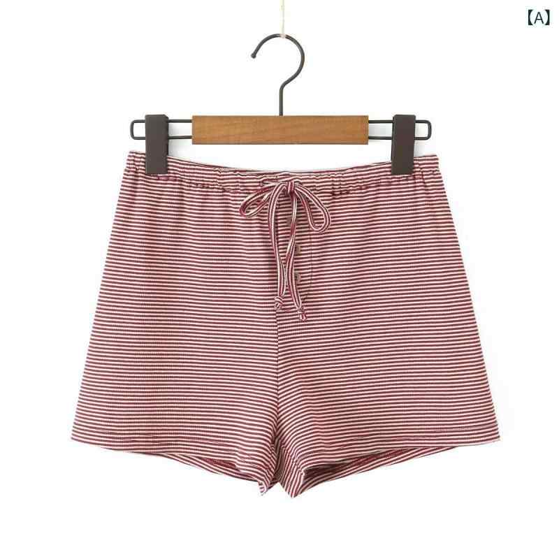 Other - レディース ニット Tシャツ トップス 長袖 条紋 柄 切り替え デザイン 綿 混 アウトドア 素材 伸縮性 高腰 短パンツ セットアップ 街頭風 スタイル 個性 ファッション 秋季 コーディネート 日常使い シンプル デザイン 慵懒 モード