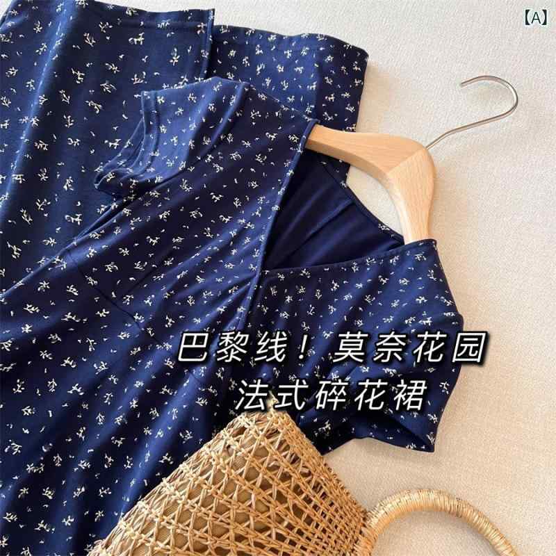 ワンピース 女性用 夏 長丈 Vネック 