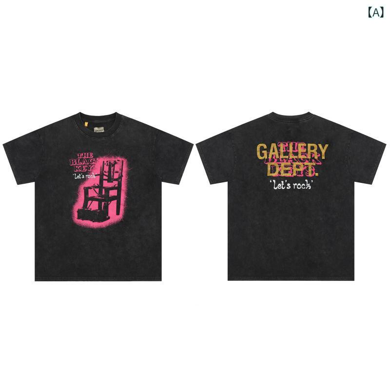 樂天商城 - Tシャツ メンズ 短袖 ヴィンテージ風 ストリート スタイル コットン 素材 透気性 ワイド ルーズ フィット 情侣 デザイン 黒 白 緑 杏色 日常 着用 夏季 アイテム ティーンエイジャー 向け セット ネック プリント パターン 250-300g