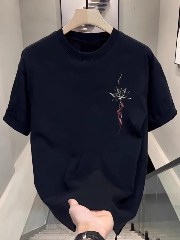 Other - メンズ Tシャツ 短袖 純棉 綿100% ワイドシルエット 丸首 落肩袖 ストリート ヒップホップ 字母 プリント 中国文化 印花 耐摩耗 吸湿速乾 軽量 普通厚 白色 黒 春夏 秋 青少年 成人 ユニセックス レディース 休闲 カジュアル 街頭 普段使