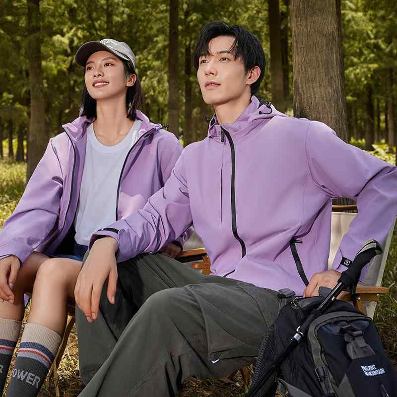 Jumper, Blouson - レディース メンズ 登山服 防風 春夏 秋冬 コート フード付き ジャケット 薄手 速乾 防水 ポリエステル 綿 軽量 伸縮 トレッキング ハイキング キャンプ アウトドア ランニング サイクリング 黒 緑 グレー