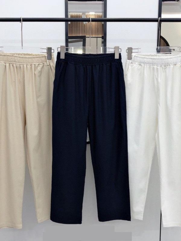 レディース 春夏 九分パンツ 高腰 ストレート 黒 コットン ストレッチ 薄手 ポケット 付き コットン70-80% アニタスパンデックス30-50% 日韓 カジュアル スタイル ゆったり シルエット 軽量 吸湿 速乾 普段使い 通勤 通学