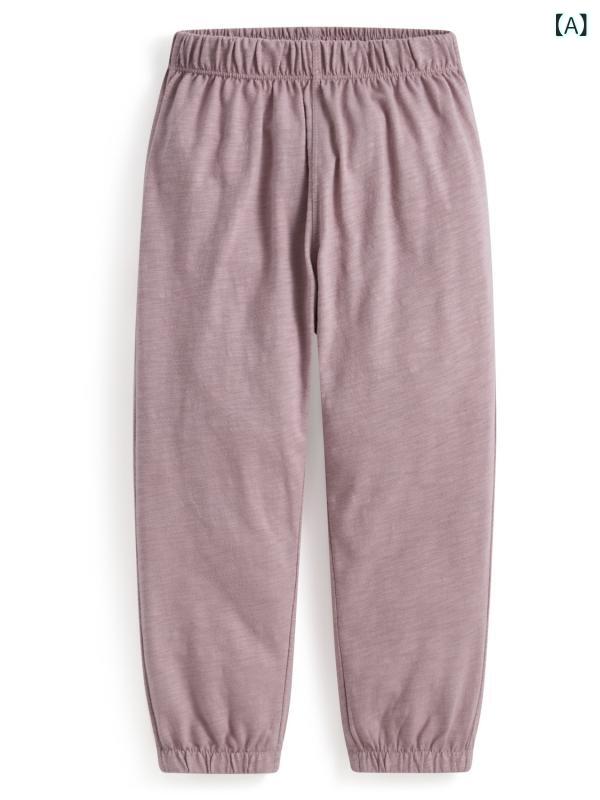Long-Trousers, Trousers - 子供 防蚊パンツ 長ズボン 男の子 女の子 綿 100% 夏用 春夏 超薄 涼快 外穿 ワイドレッグ ゆったり 柔軟素材 紫粉 藍 緑 日式カジュアル