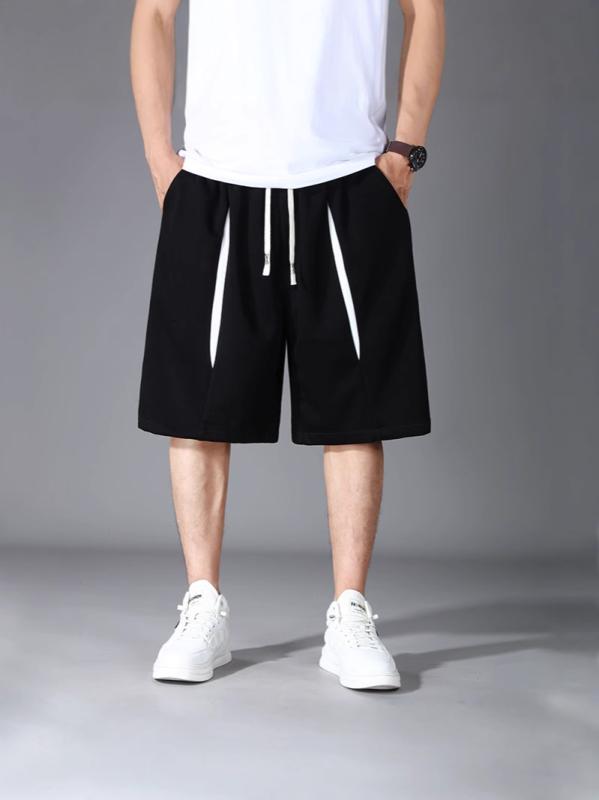 メンズ ショートパンツ 夏用 5分丈 速乾 直筒型 高弾性 化繊混紡 ポリエステル 混紡 黒 緑 灰 観光 旅行 普段使い 軽量 快適 国潮風 ブ..