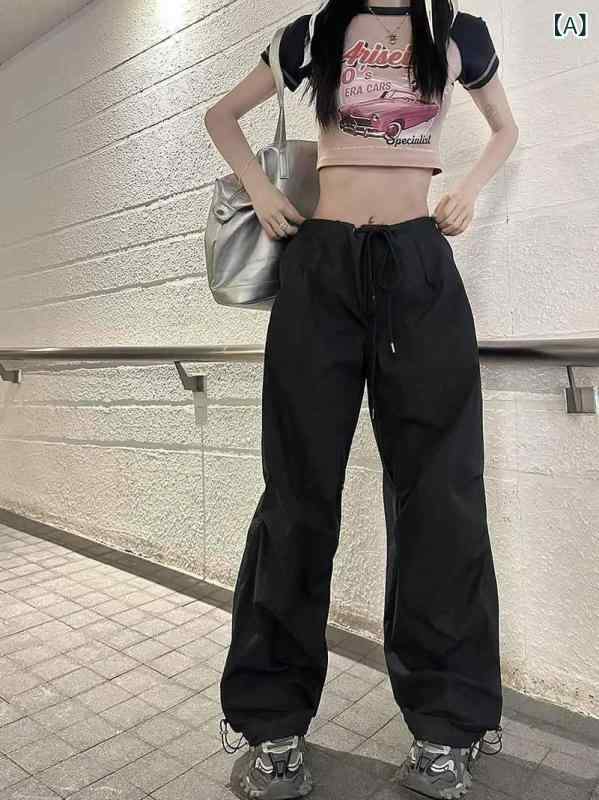 Rakuten - 春の 夏の レ トロな 工 装の 高い 腰の 広い 足の ズボンの 女性は 縄を 引きます。