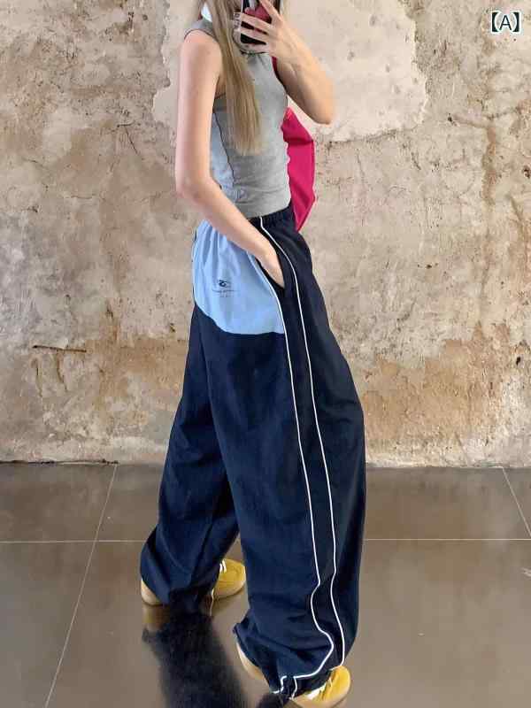 2024 新型 ゆるい カジュアル パンツ 女性 韓国 版 トレンド 百 合 ズボン 夏の 薄い タイプの ペンダント 感が ある