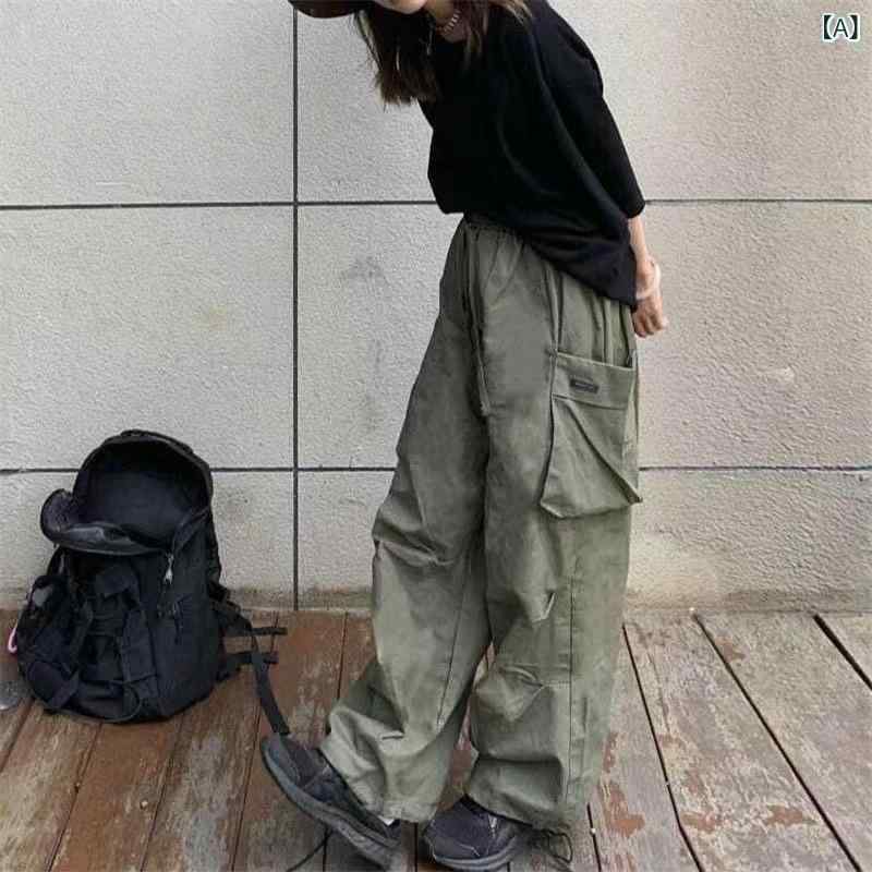 Long Pants - 韓国 版 ins 学生 百 合は ゆったり して いて、 やせて いて かっこいいです。