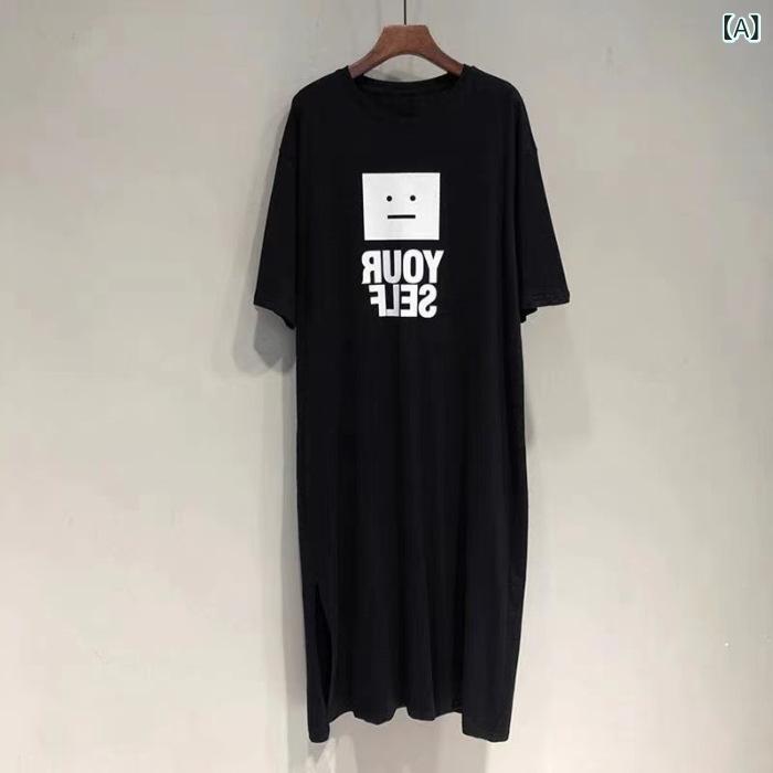 乐天商城 - 韓国 版の アルファベットは シンプルで 痩せ やすい ワンピースです。