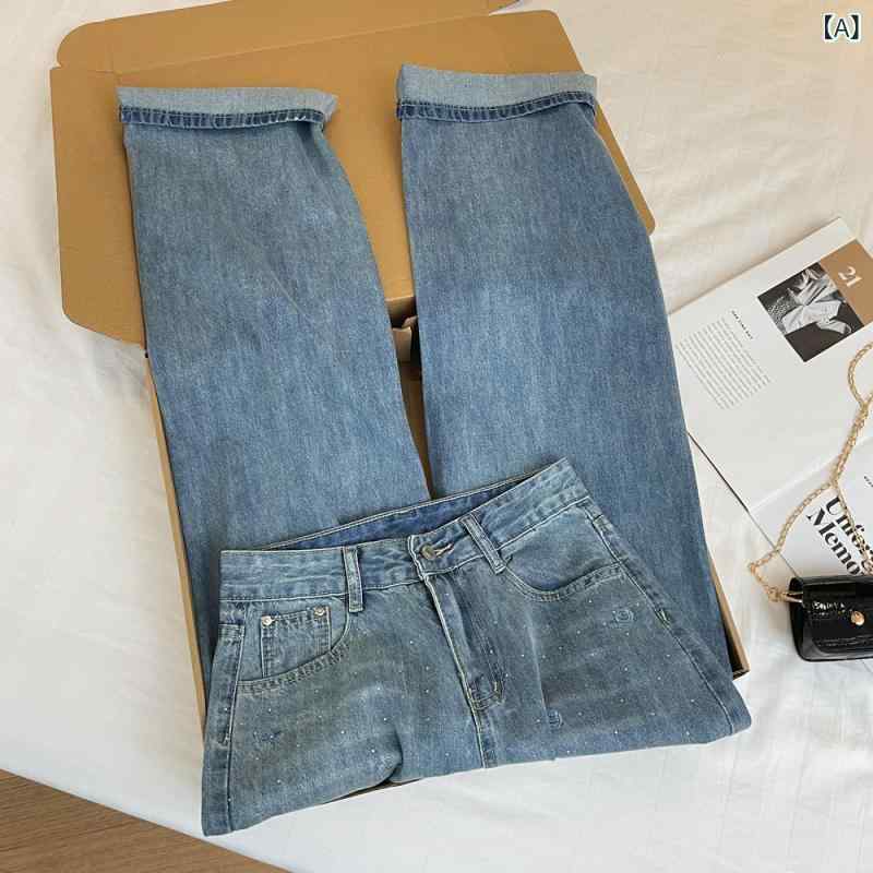 Other - 実際に 撮影 した 韓国 系の ホット ドリルの 気質 刺繍は 色の 小さい 花の高 腰の まっすぐな 筒の 狭い 版に ぶつかります。