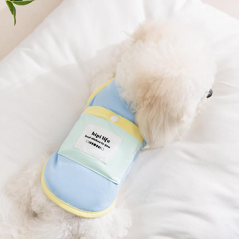 ペット 服 小型犬 ノースリーブ タンク トップ 接触冷感 薄手 夏用 日焼け防止 切り替え 配色 散歩用 普段使い 軽量 通気性 伸縮性 テディ プードル ドッグウェア 柔らかい 着脱簡単 キャンプ アウトドア 涼しい お出かけ用 快適・素材: ポリエステル・スタイル: カジュアル・対象性別: ユニセックス・カラー展開: 邦迪藍、蒂安緑・サイズ展開: XS（建議体重0.5-1.5kg）、S（建議体重1.2.5-2.5kg）、M（建議体重2.5-4kg）、L（建議体重4-6kg）、XL（建議体重6-7.5kg）、XXL（建議体重7.5-10kg）・カテゴリ: ペット服