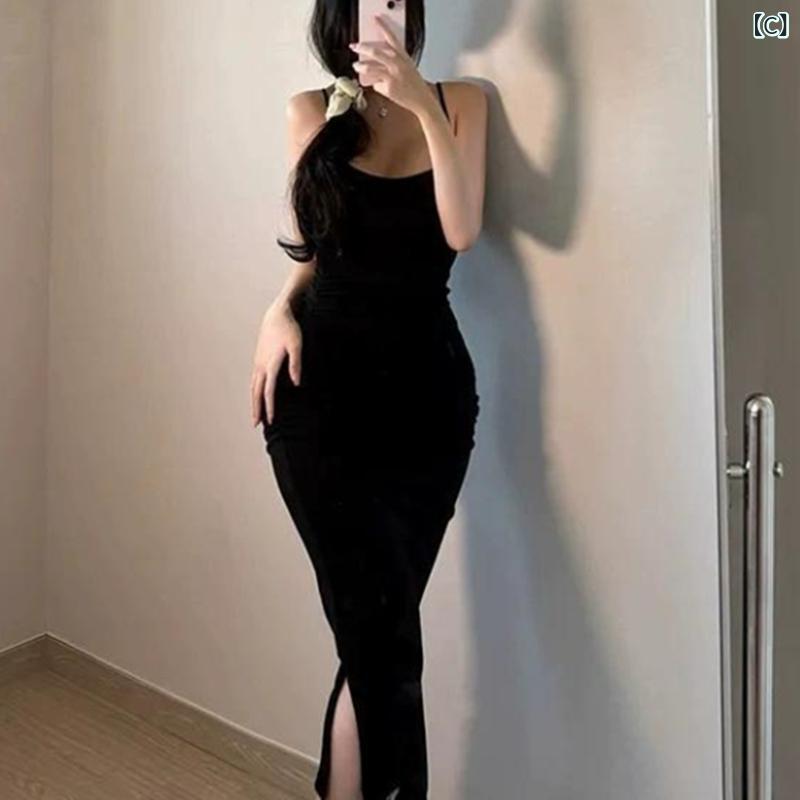 レディース ワンピース 春夏 吊り帯 ウエスト...の紹介画像3
