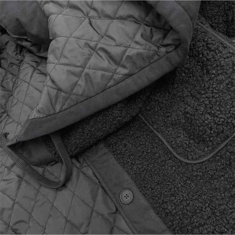 Other Jackets Jumpers - コート レディース 冬 秋冬 綿服 中長丈 韓国風 ゆったり フード付き 加厚 綿入れ 外套 黒 茶色 ポリエステル 再生繊維 70-80% アクリル 長袖 超長袖 ゆったり ハンギングネック 脱着可能 ボタン 気質 通勤 都市風