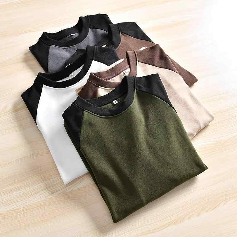 ・カテゴリ: Tシャツ・スタイル: 青春流行・主な素材: ポリエステル100%・パターン: 無地・フィット: スリムフィット・スタイル: プルオーバー・ネックライン: クルーネック・袖丈: 長袖・フード: フードなし・厚み: 普通・袖タイプ: 標準・カラー展開: ホワイト、ダークグレー、グリーン、ブラウン、カーキ・サイズ展開: M、L、XL、2XL、3XL、4XL、5XL・詳細: スプライス・加工: 起毛加工・機能: 耐摩耗、色牢度高