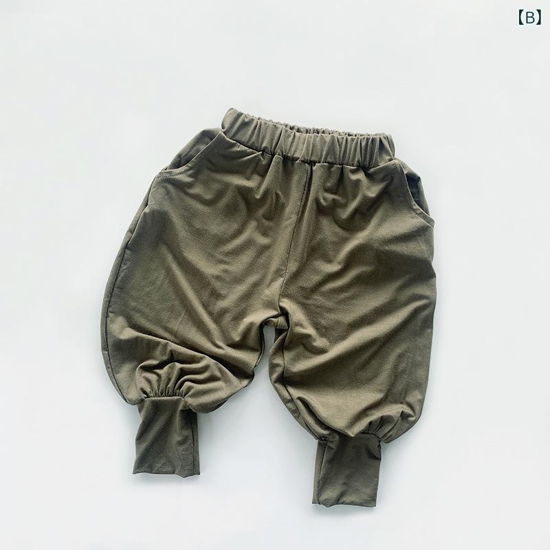 キッズ 子供 男の子 女の子 夏 軽薄 柔軟 綿 透気 モダール ハラコ ワイドパンツ ...