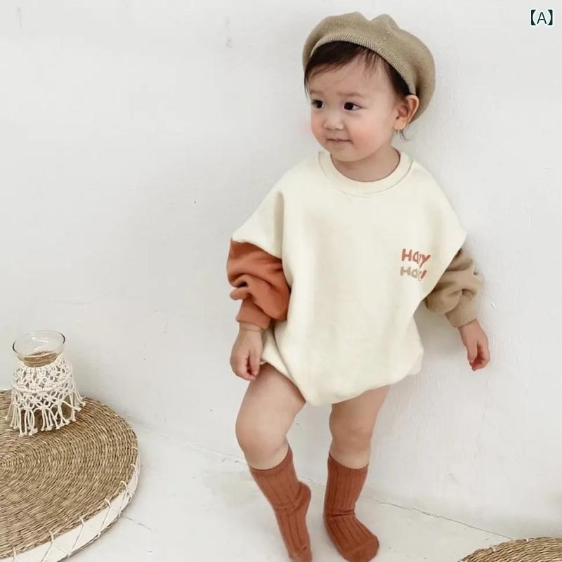ベビー 連体服 男の子 女の子 長袖 �