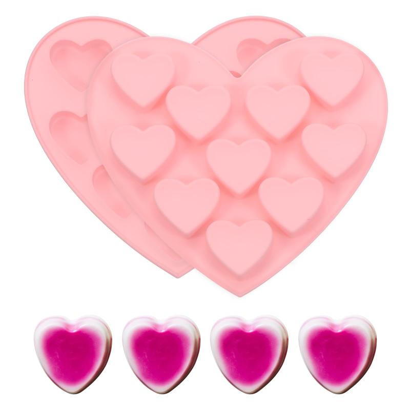 PATIKIL ハート型シリコン型、3D Love Heart チョコレート型 ノンスティックシリコンバレンタイン型