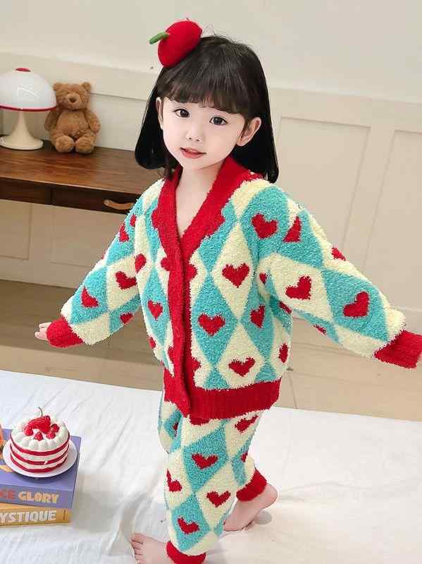 ・カテゴリ: 童家居服・スタイル: 韓版・主な素材: 綿80%・柄: 其他・機能: 保暖・厚み: 加厚・適合性別: 女・適合年齢: 中小童(3~8歳、100~140cm)・適合身長: 90cm,100cm,110cm,120cm,130cm・色展開: 爱心・要素: 套装,開衫,糖果