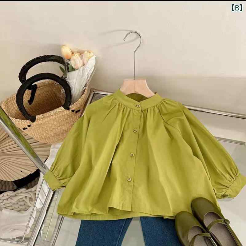 女の子 服 セット トップス シャツ 長袖 緑 コットン 素材 柔らかい 生地 長ズボン...