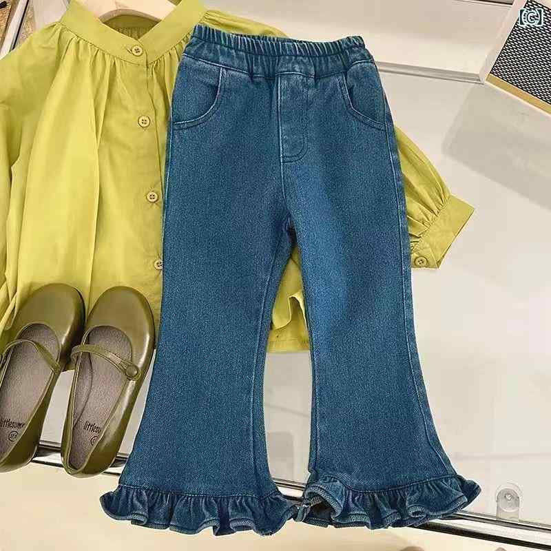 女の子 服 セット トップス シャツ 長袖 緑 コットン 素材 柔らかい 生地 長ズボン...