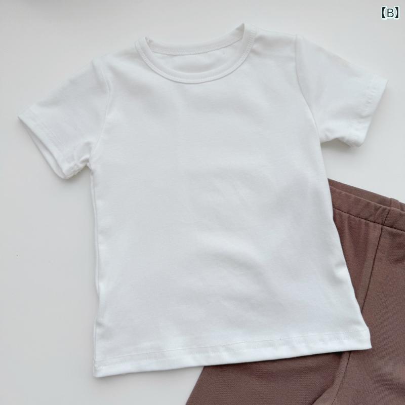 キッズ 男女 セットアップ 刺繍 ベスト 麻 素材 黒 刺繍 ベスト 白 Tシャツ 茶 サ...