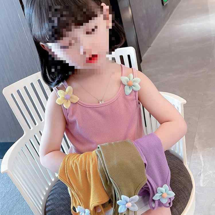 ・カテゴリ: 吊带衫・スタイル: 甘美・主な素材: 綿81-90%・柄: 無地・カラー展開: 黄色花朵、緑花朵、ピンク花朵、紫花朵・対象年齢: 1-3歳・サイズ展開: 80、90、100、110、120、130