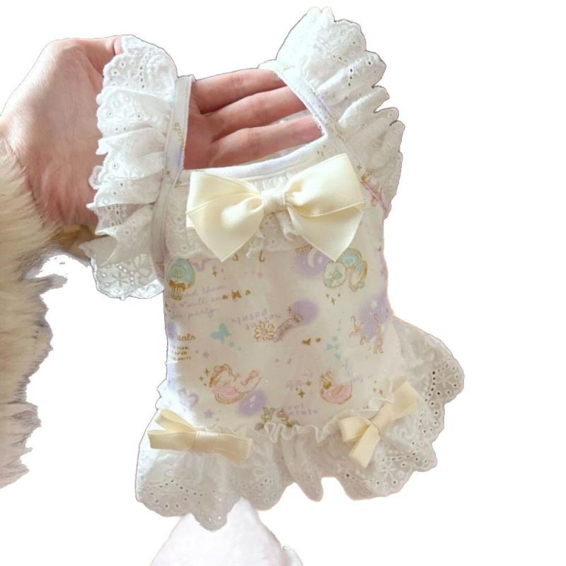 ペット服 ワンピース 女の子 犬 猫 小型犬 幼犬 ペットウェア 可愛い プリンセス風 ベストドレス ドッグウェア 散歩 普段使い["・素材: ポリエステル", "・タイプ: ベスト", "・スタイル: カジュアル", "・対象: ユニセックス", "・カラー: 月光ボックス（薄手）、ウィッシュベア（薄手）", "・サイズ: S（推奨体重1-2kg）、M（推奨体重2-3.5kg）、L（推奨体重3.5-5kg）、XL（推奨体重5-6.5kg）、2XL（推奨体重6.5-9kg）", "・カテゴリ: ペット服"]