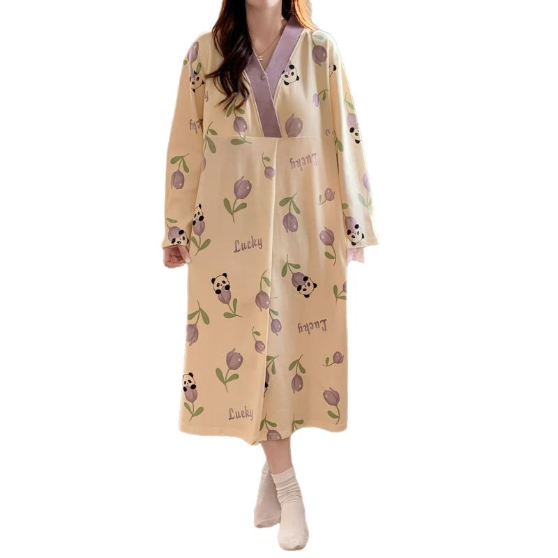 マタニティワンピース レディース 綿 カップ付き 授乳服 パジャマ ネグリジェ ミモレ丈 出産準備 産後 検診用 部屋着 オールシーズン・素材: ニット・スタイル: カーディガン・主素材成分: 95%-100%未満・袖丈: 長袖・ボトムス丈: ロング丈・カラー展開: (胸パッド取外し可)ピンク小花柄ワンピース, (胸パッド取外し可)ブラック葉柄ワンピース, (胸パッド取外し可)ピンク犬柄ワンピース, (胸パッド取外し可)パープルパンダ柄ワンピース, (胸パッド取外し可)ブラック犬柄ワンピース, (胸パッド取外し可)イチゴ柄ワンピース, ブラック花柄マタニティパンツ, パープルパンダ柄マタニティパンツ, ピンクポチャッコ柄マタニティパンツ, ブラックポチャッコ柄マタニティパンツ, 小花柄マタニティパンツ, イチゴ柄マタニティパンツ, (胸パッド取外し可)ブラック葉柄ワンピース+マタニティパンツ, (胸パッド取外し可)ピンク小花柄ワンピース+マタニティパンツ, (胸パッド取外し可)パープルパンダ柄ワンピース+マタニティパンツ, (胸パッド取外し可)ブラック犬柄ワンピース+マタニティパンツ, (胸パッド取外し可)イチゴ柄ワンピース+マタニティパンツ, (胸パッド取外し可)ピンク犬柄ワンピース+マタニティパンツ・サイズ展開: L(42.5-60kg), XL(60-70kg), XXL(67.5-77.5kg), 3XL(77.5-92.5kg), 4XL(92.5-107.5kg)・スタイル: アニメ風・生地の厚さ: 141-160g/平米
