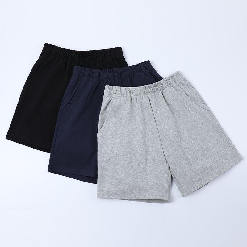 Long-Trousers, Trousers - キッズ 短パン 男の子 女の子 運動 夏 秋 紺 グレー 黒 化繊 腈纶 基本 韓国風 通学 学校 遊び 軽量 通気性 速乾 伸縮 シンプル 快適 ユニセックス 中学生 小学生 110-170cm