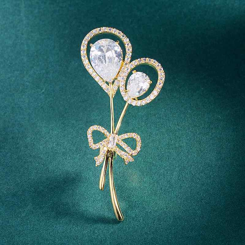 ブローチ 花束 デザイン 女性用 ファッション アクセサリー 装飾 花モチーフ 花卉 加工 電気メッキ加工 金 銀 高級感 スタイル ファッション 通勤 冬 記念 ギフト