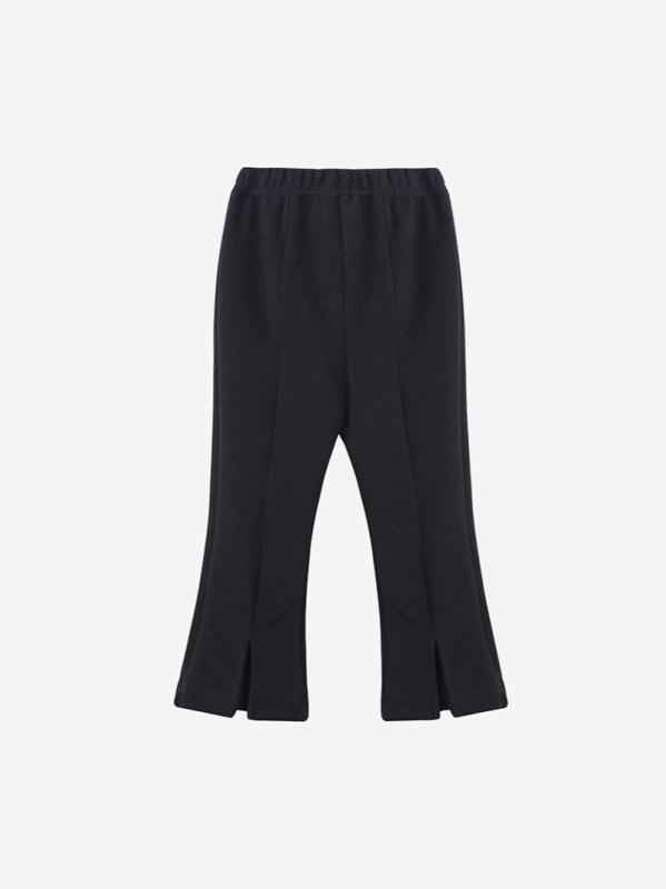 女の子 ベビー ロングパンツ 開衩 フレア コットン 100% 黒 灰 春秋 英倫風 潮 長ズボン 肌着 赤ちゃん服 1-3歳 80-100cm ミドルウエス..