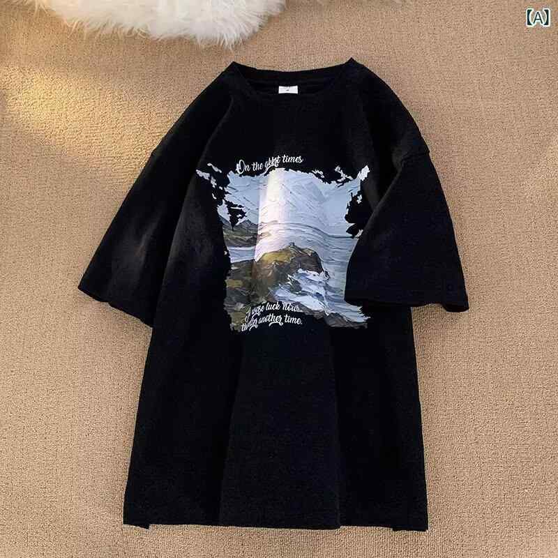 メンズ Tシャツ 半袖 夏用 韓国風 シンプル トップス 