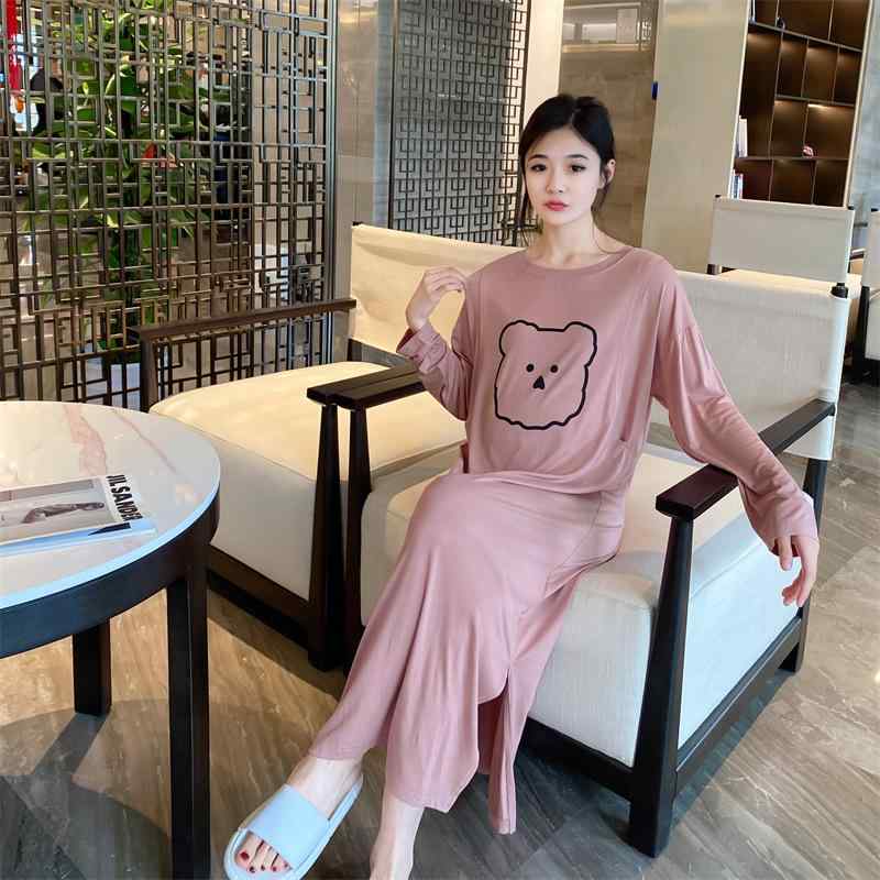 授乳服 レディース ワンピース ネグリジェ マタニティ 長袖 産後 妊婦 パジャマ モ...