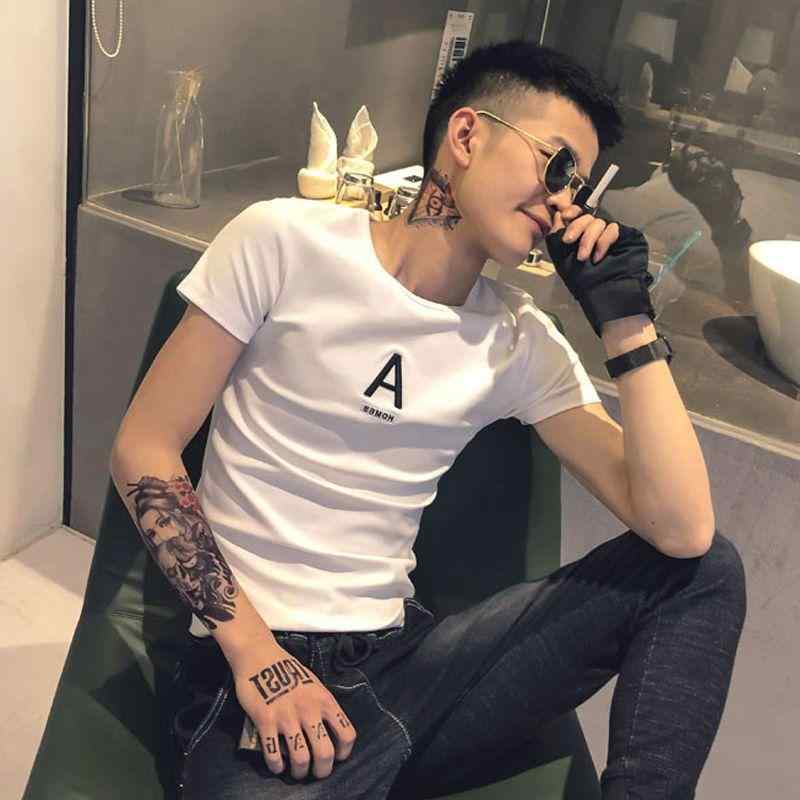 Men's Clothing - メンズ Tシャツ 短袖 トップス 男の子 大学生 社会人 ゆったり シルエット 丸首 薄手 黒 白 黄色 運動 春 綿 コットン 普段使い インナー レイヤード カジュアル スタイリッシュ