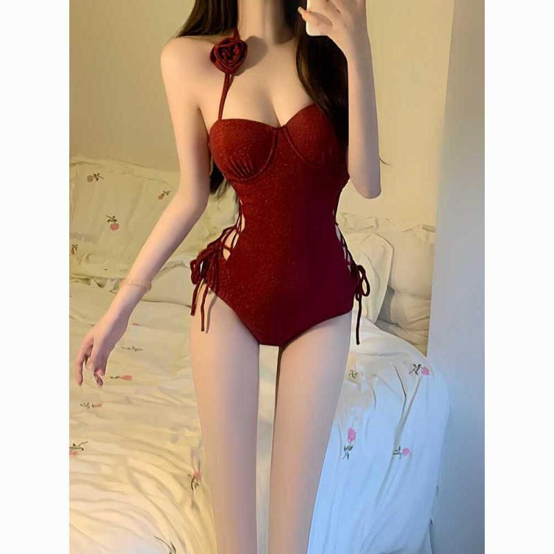ワンピース水着 レディース セクシー ピュアセクシー 高級感 痩せて見える 体型カバー 背中あき 温泉 旅行 海水浴