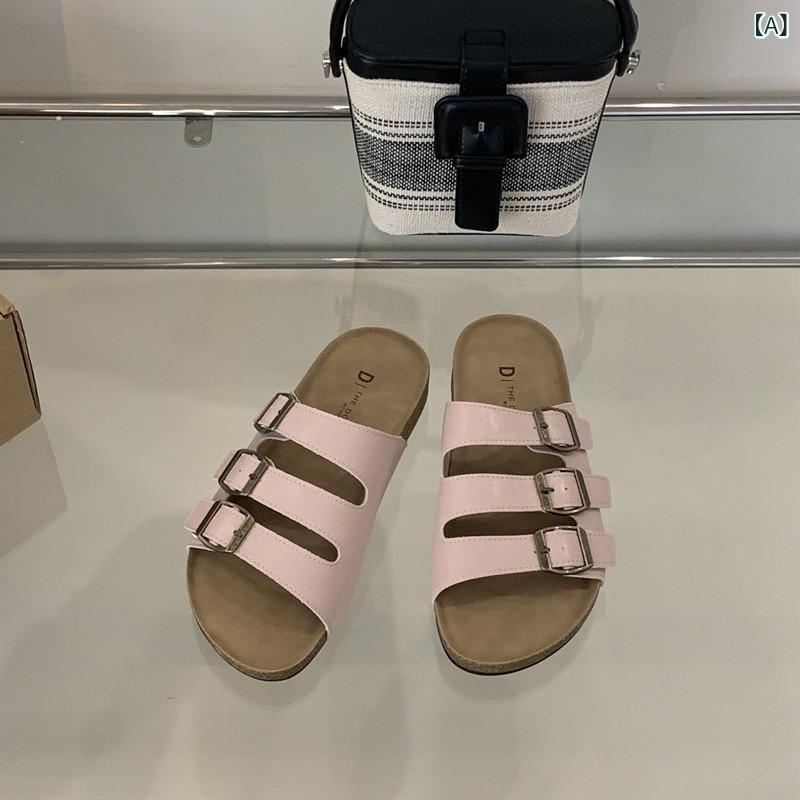 Rakuten - 女性 厚底 サンダル 外履き 春夏 復古 ストラップ ビーチ ルームシューズ 厚底 靴 足元 履き物 ピンク イエロー 杏 ブラウン 超繊維 素材 ラウンドトゥ 粗め ヒール ゴム ソール 軽量 履き心地 良い 日常 使い 街履き 休日 スタイル
